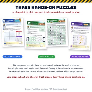 Math Escape Room for Grades 5-6, Roller Coaster Repair Crew, Printable Classroom Game image 6