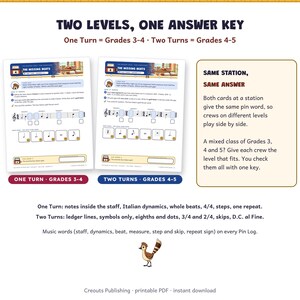 Escape Room Game for Grades 3-5, The Mixed-Up Music Box, Printable Note Reading Activity image 5