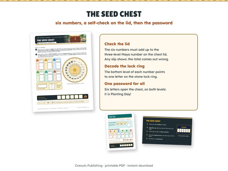 Maya Numbers Escape Room Grades 4-6, The Step Pyramid Count, Printable Math Game image 7
