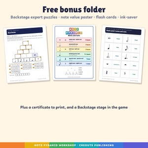 Music Escape Room Game Grades 3-5, Note Pyramid Workshop, Self-Checking Browser + PDF imagen 9