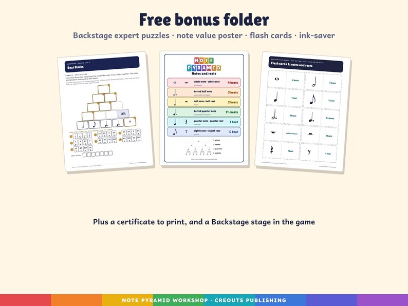 Music Escape Room Game Grades 3-5, Note Pyramid Workshop, Self-Checking Browser + PDF imagen 9
