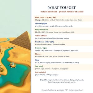 Roman Numerals Escape Room Grades 3-5, The Aqueduct Leak, Printable Math Game image 10