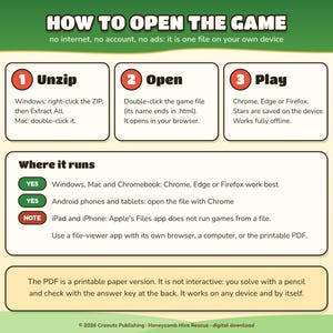 Math Escape Room Game for Kids 7-10, Honeycomb Hive Rescue, Browser + Printable PDF image 9