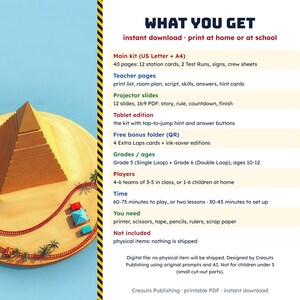 Math Escape Room for Grades 5-6, Roller Coaster Repair Crew, Printable Classroom Game image 10