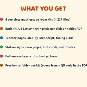 Printbaar wiskunde escape room pakket voor groep 5-8, Pi-dag, algebra, procenten, breuken afbeelding 8