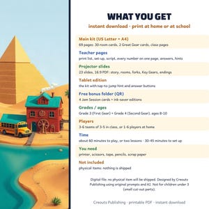 Math Escape Room for Grades 3-4, Gear Jam, Choose-Your-Path Classroom Game image 10