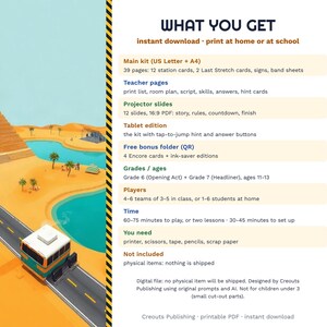 Math Escape Room for Grades 6-7, Tour Bus Breakdown, Printable Classroom Game image 10