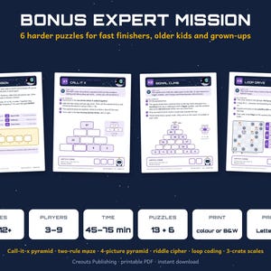 Moon Base Escape Room, Printable Space Party Game for Kids 8-12 (Instant Download) image 10