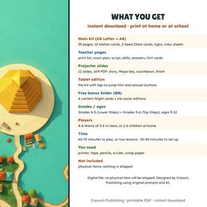Maya Numbers Escape Room Grades 4-6, The Step Pyramid Count, Printable Math Game image 10