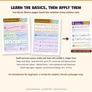 Escape Room Game for Grades 3-5, The Mixed-Up Music Box, Printable Note Reading Activity image 2