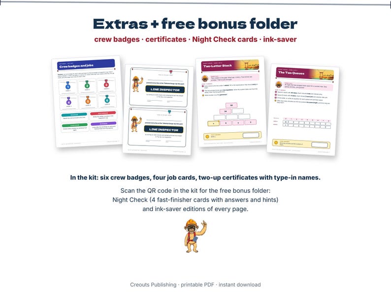 Math Escape Room for Grades 7-8, The Zip-Line Inspection, Printable Algebra Game image 9