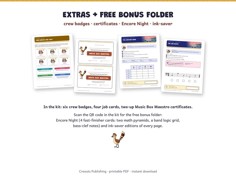 Escape Room Game for Grades 3-5, The Mixed-Up Music Box, Printable Note Reading Activity image 9