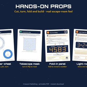 Moon Base Escape Room, Printable Space Party Game for Kids 8-12 (Instant Download) image 4