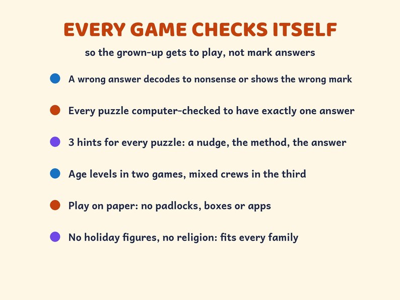Paquete imprimible de Escape Room, Vacaciones de invierno en familia, Cuenta regresiva de diciembre, Nochevieja, Búsqueda de regalos imagen 7