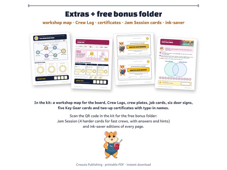 Math Escape Room for Grades 3-4, Gear Jam, Choose-Your-Path Classroom Game image 9