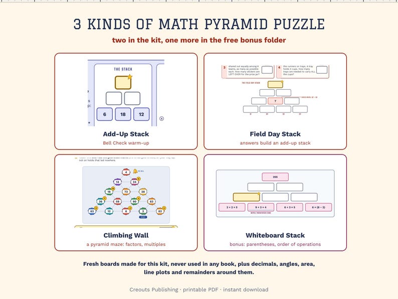 End of Year Math Escape Room Grades 4-5, The Final Bell Countdown, Printable image 5