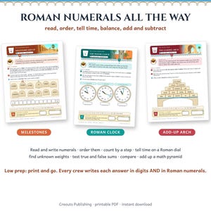 Roman Numerals Escape Room Grades 3-5, The Aqueduct Leak, Printable Math Game image 6