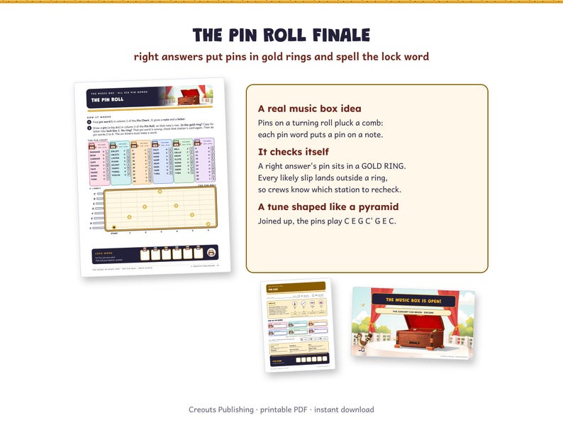 Escape Room Game for Grades 3-5, The Mixed-Up Music Box, Printable Note Reading Activity image 7