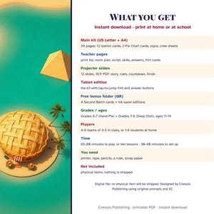 Pi Day Escape Room for Grades 6-8, The Pi Bakery Mix-Up, Printable Math Game image 10
