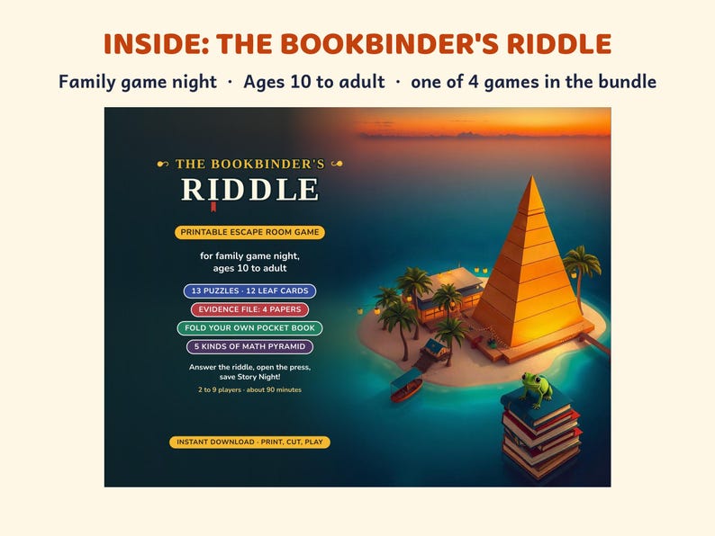 Printable Detective Escape Room Bundle, Family Mystery Games, Ages 8 to Adult, No Crime image 4