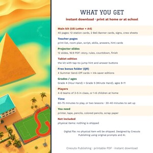 End of Year Math Escape Room Grades 4-5, The Final Bell Countdown, Printable image 10
