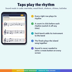 Music Escape Room Game Grades 3-5, Note Pyramid Workshop, Self-Checking Browser + PDF imagen 6