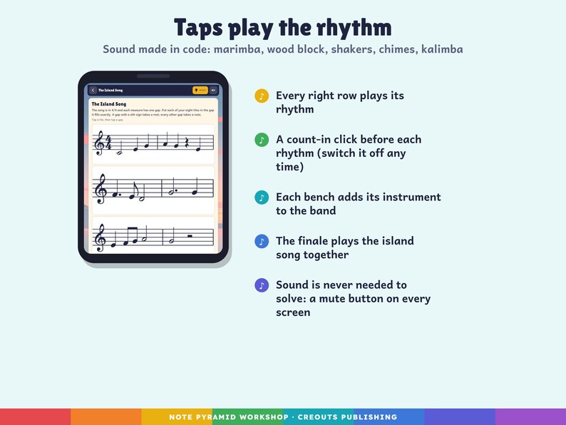 Music Escape Room Game Grades 3-5, Note Pyramid Workshop, Self-Checking Browser + PDF imagen 6