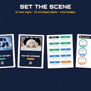 Moon Base Escape Room, Printable Space Party Game for Kids 8-12 (Instant Download) image 6