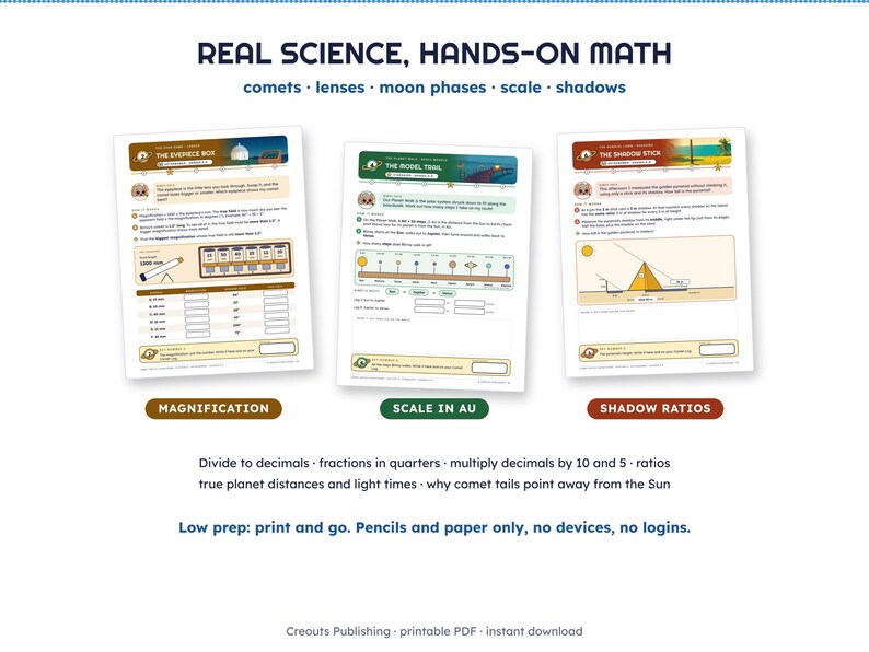 Solar System Escape Room for Grades 4-6, Comet Watch Countdown, Printable Science Game image 6
