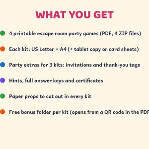 Printable Escape Room Bundle for Kids 6-12, Birthday Party Games, Space, Dinosaur, Jungle, Sky image 8