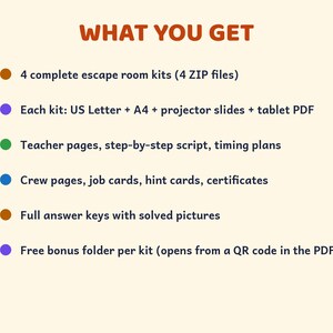 Printable Escape Room Bundle Grades 2-6, Reading, Music, Coding, Science Classroom Games image 8