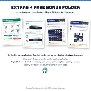 Coding Escape Room for Grades 3-5, Recycling Robot Reboot, Unplugged Printable Game image 9