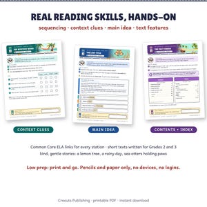 Reading Escape Room for Grades 2-3, The Bookmobile Mix-Up, Printable ELA Game imagen 6
