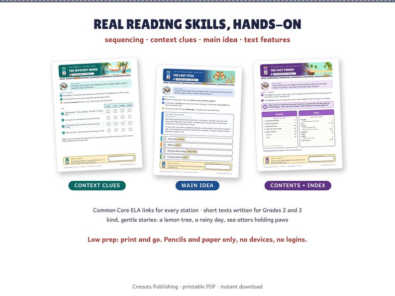 Reading Escape Room for Grades 2-3, The Bookmobile Mix-Up, Printable ELA Game imagen 6