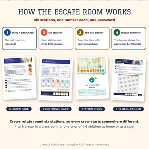 End of Year Math Escape Room Grades 4-5, The Final Bell Countdown, Printable image 2