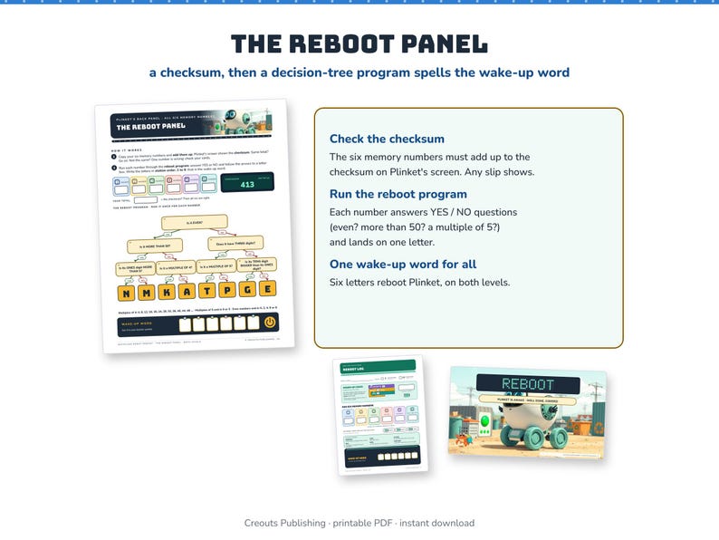 Coding Escape Room for Grades 3-5, Recycling Robot Reboot, Unplugged Printable Game image 7