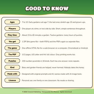 Math Escape Room Game for Kids 7-10, Honeycomb Hive Rescue, Browser + Printable PDF image 10
