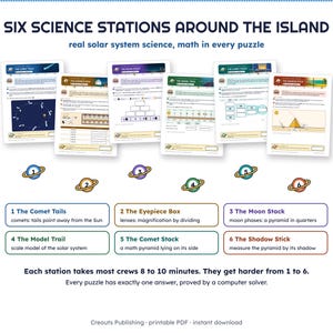 Solar System Escape Room for Grades 4-6, Comet Watch Countdown, Printable Science Game image 3