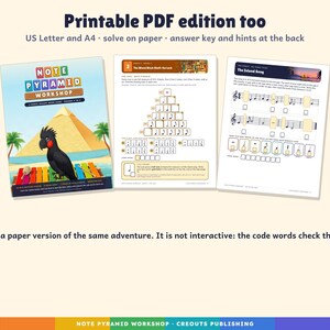 Music Escape Room Game Grades 3-5, Note Pyramid Workshop, Self-Checking Browser + PDF imagen 7