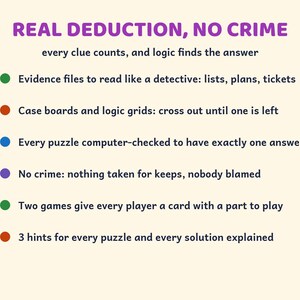Printable Detective Escape Room Bundle, Family Mystery Games, Ages 8 to Adult, No Crime image 7