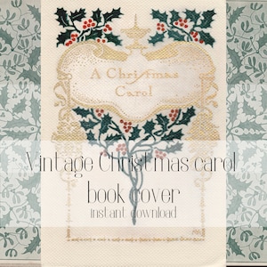 Vintage Weihnachtslied Bucheinband | Sofortiger Download
