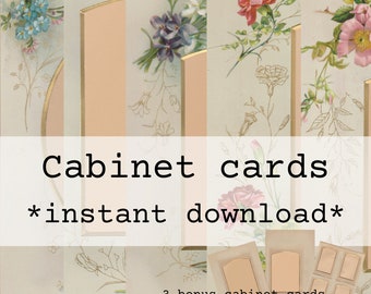 Vintage cabinet cards | Instant download