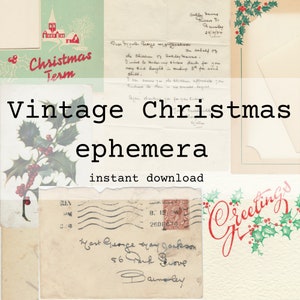 Vintage Weihnachts Ephemera | Sofortiger Download