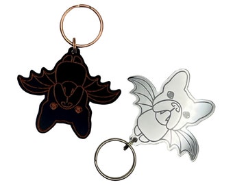 The Batpig Acrylic Keyring Frenchie French Bulldog