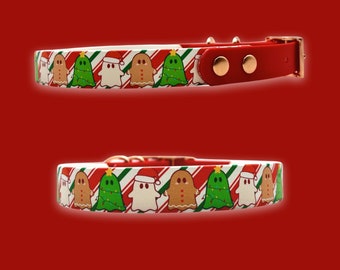 Christmas Spirit BioThane® dog collar