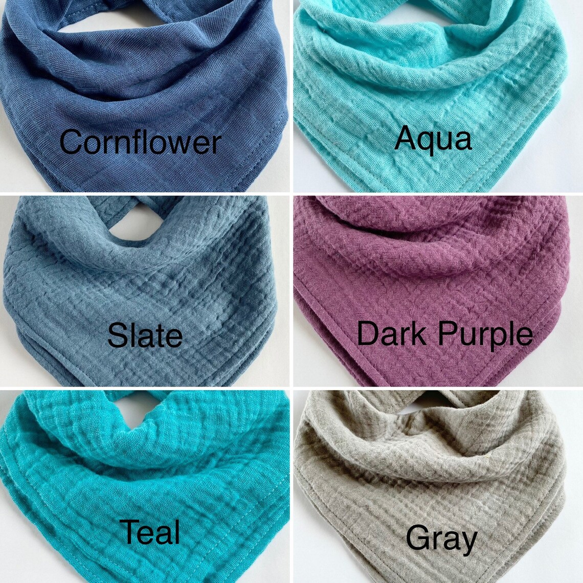 Double Gauze Bandana Bib Muslin Bandana Bib Bandana Bib Etsy