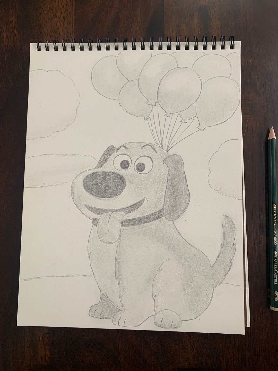 Dug From Up Dog Drawing disney pixar Etsy Dug From Up Dog Drawing disney pixar Etsy