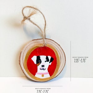 Custom Pet Portrait Wooden Christmas Ornament Hand Painted Dog or Cat image 6