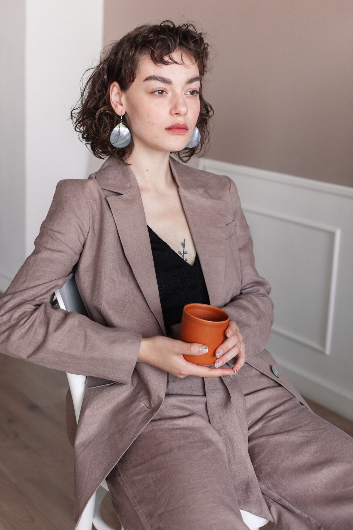 Cocoa Linen Pant Suit Linen Clothes for Women by Citydzen Etsy