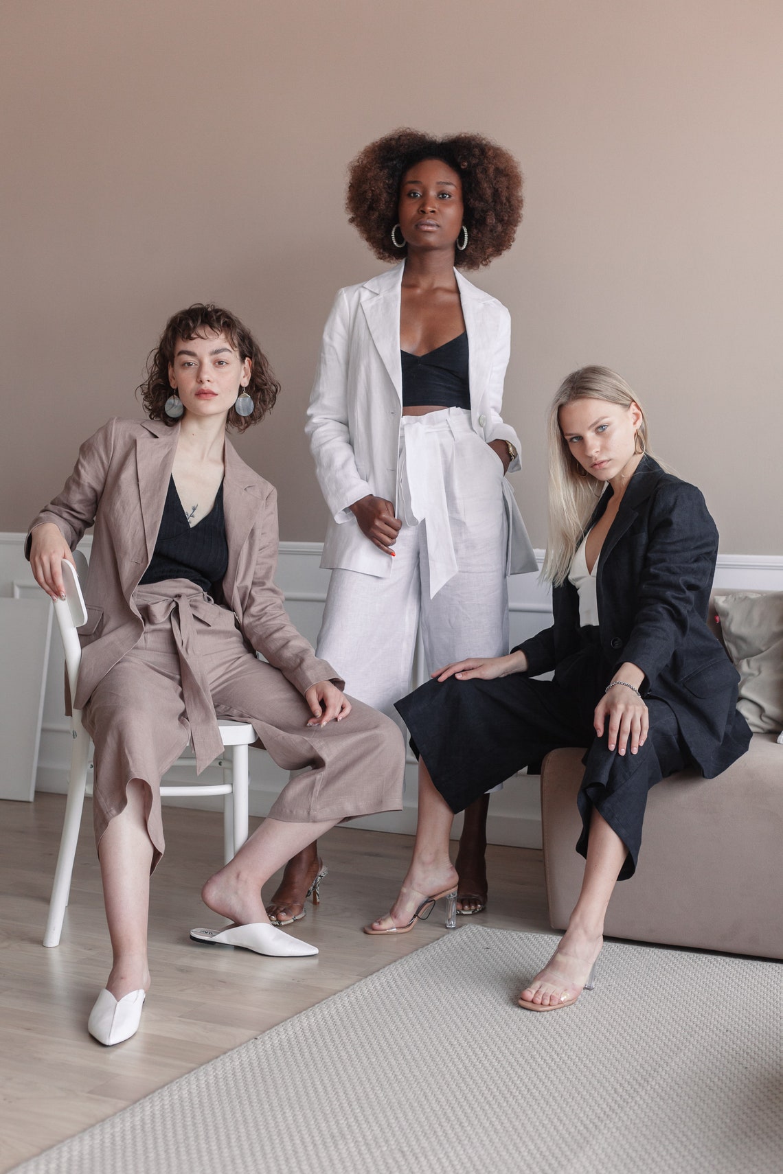 Cocoa Linen Pant Suit Linen Clothes for Women by Citydzen Etsy